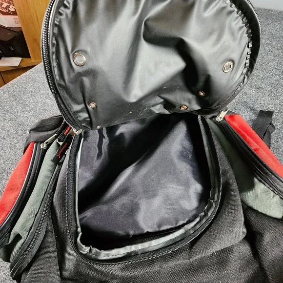 Flambeau Outdoors Black And‎ Red Large Backpack Bag Multi Pockets - Picture 7 of 7